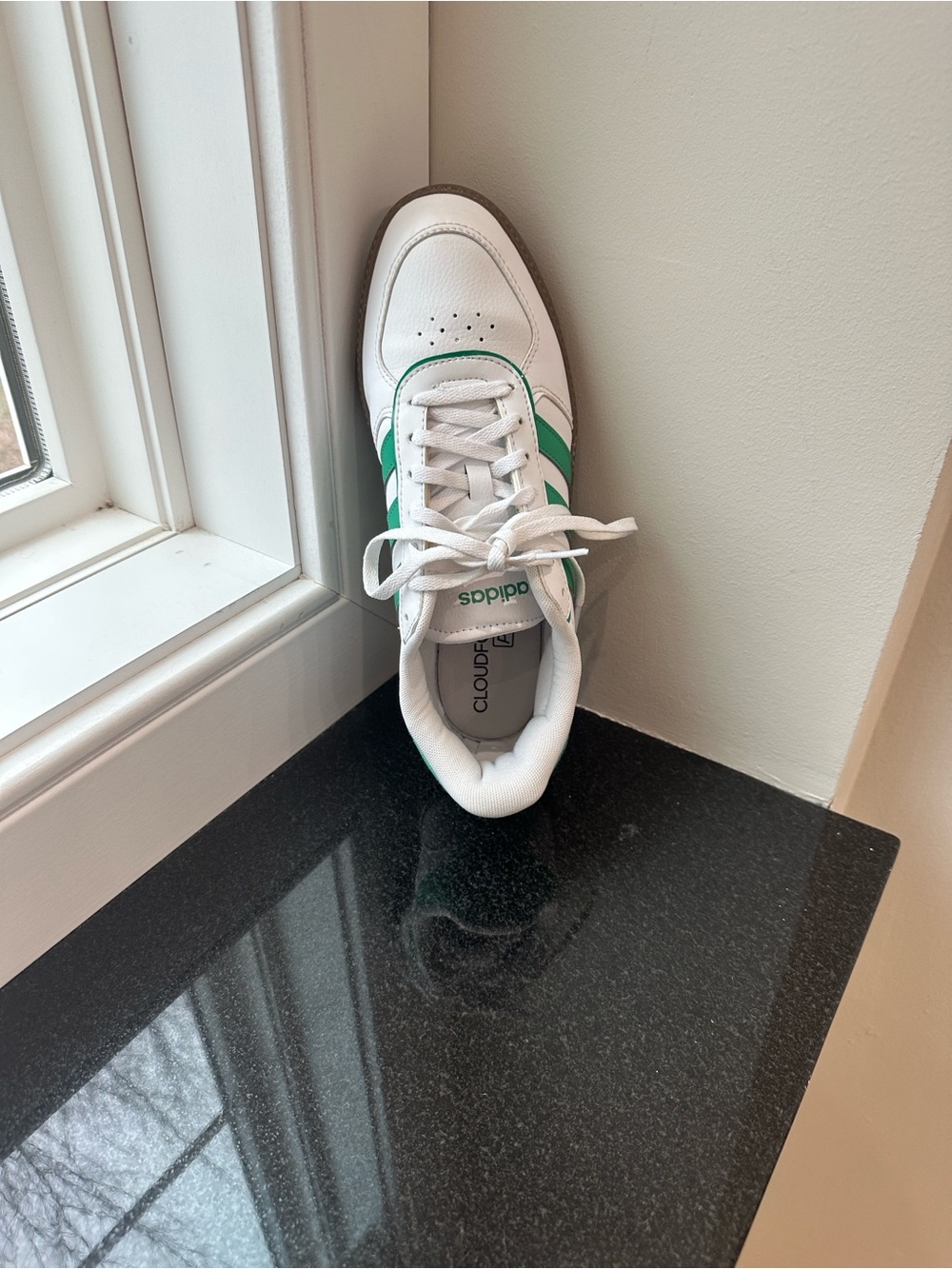 adidas White and Green Sneaker